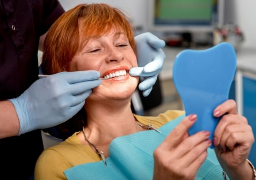 woman at dentist